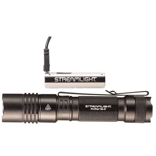 Streamlight 88082 ProTac 2L-X USB 500/40 Lumens C4 LED Aluminum Black Anodized CR18650 with USB Charge Cord Streamlight 88082 ProTac 2L-X USB 500/40 Lumens C4 LED Aluminum Black Anodized CR18650 with USB Charge Cord