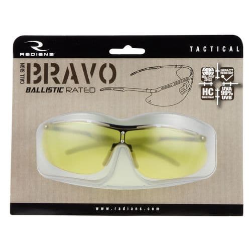 Radians CSB1014BX Bravo Glasses Eye Protection Silver Metal Frame Polycarbonate Amber Lens 1 Pair Radians CSB1014BX Bravo Glasses Eye Protection Silver Metal Frame Polycarbonate Amber Lens 1 Pair