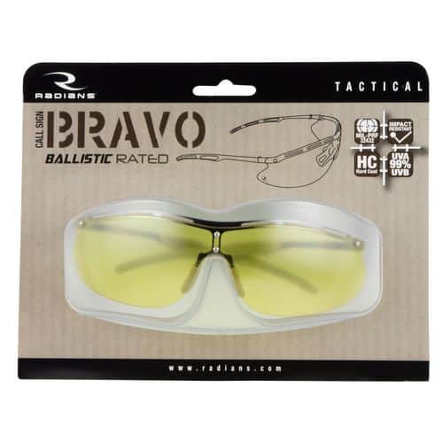 Radians CSB1014BX Bravo Glasses Eye Protection Silver Metal Frame Polycarbonate Amber Lens 1 Pair Radians CSB1014BX Bravo Glasses Eye Protection Silver Metal Frame Polycarbonate Amber Lens 1 Pair