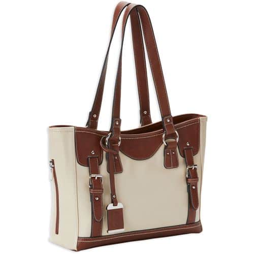 Bulldog BDP052 Tote Sand/Stone Leather 14" x 10" x 5" Bulldog BDP052 Tote Sand/Stone Leather 14" x 10" x 5"