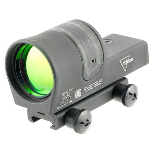 Trijicon 800049 Reflex with TA51 Mount 1x 42mm Obj 4.5 MOA Illuminated Amber Dot Black Self-Illumination Trijicon 800049 Reflex with TA51 Mount 1x 42mm Obj 4.5 MOA Illuminated Amber Dot Black Self-Illumination