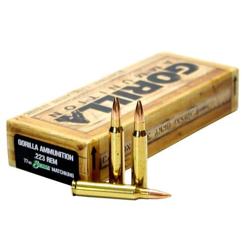Gorilla GA22377SMK Gorilla Match 223 Rem 77 gr Sierra MatchKing 20 Bx/ 10 Cs Gorilla GA22377SMK Gorilla Match 223 Rem 77 gr Sierra MatchKing 20 Bx/ 10 Cs