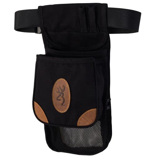 Browning 121388993 Lona Deluxe Shell Pouch Black/Tan Canvas/Leather Adjustable Browning 121388993 Lona Deluxe Shell Pouch Black/Tan Canvas/Leather Adjustable