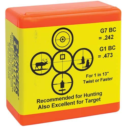 Berger Bullets 30510 VLD Hunting Match Grade 30 Cal .308 168 gr Secant Very Low Drag 100 Per Box Berger Bullets 30510 VLD Hunting Match Grade 30 Cal .308 168 gr Secant Very Low Drag 100 Per Box