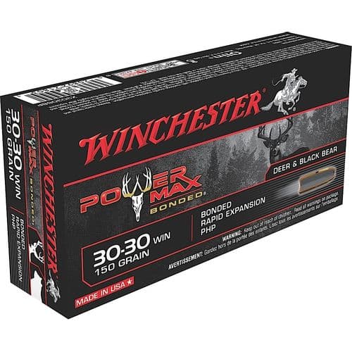 Winchester Ammo X30306BP Power Max Bonded 30-30 Win 150 gr Protected Hollow Point 20 Bx/ 10 Cs Winchester Ammo X30306BP Power Max Bonded 30-30 Win 150 gr Protected Hollow Point 20 Bx/ 10 Cs