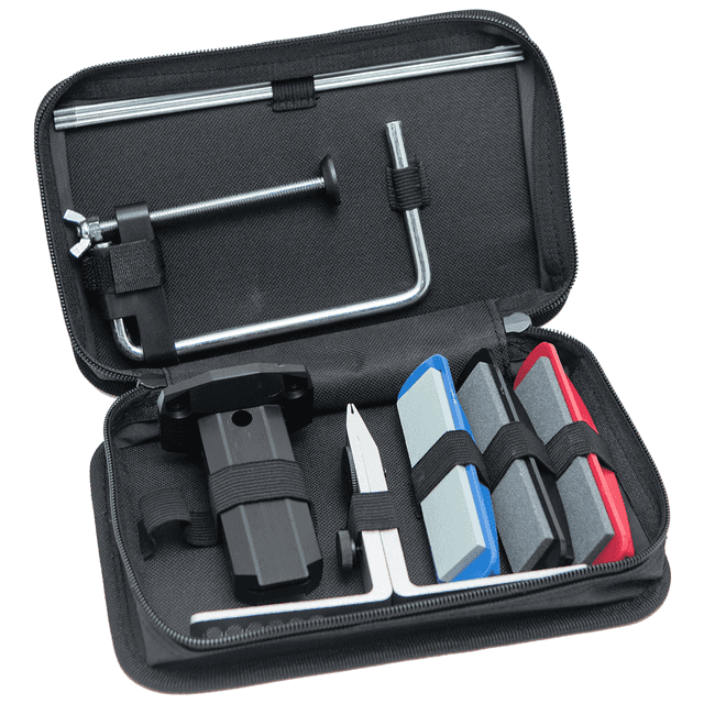 Accusharp 059C 5-Stone Precision Knife Sharpener Set Diamond, Alumina, Ceramic Extra Coarse, Coarse, Medium, Fine, Ultra-Fine Accusharp 059C 5-Stone Precision Knife Sharpener Set Diamond, Alumina, Ceramic Extra Coarse, Coarse, Medium, Fine, Ultra-Fine