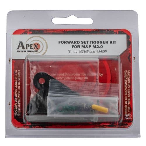 APEX TACTICAL SPECIALTIES 100167 Curved Forward Set Trigger Kit S&W M&P 2.0 Black Anodized 3-4 lbs Right APEX TACTICAL SPECIALTIES 100167 Curved Forward Set Trigger Kit S&W M&P 2.0 Black Anodized 3-4 lbs Right
