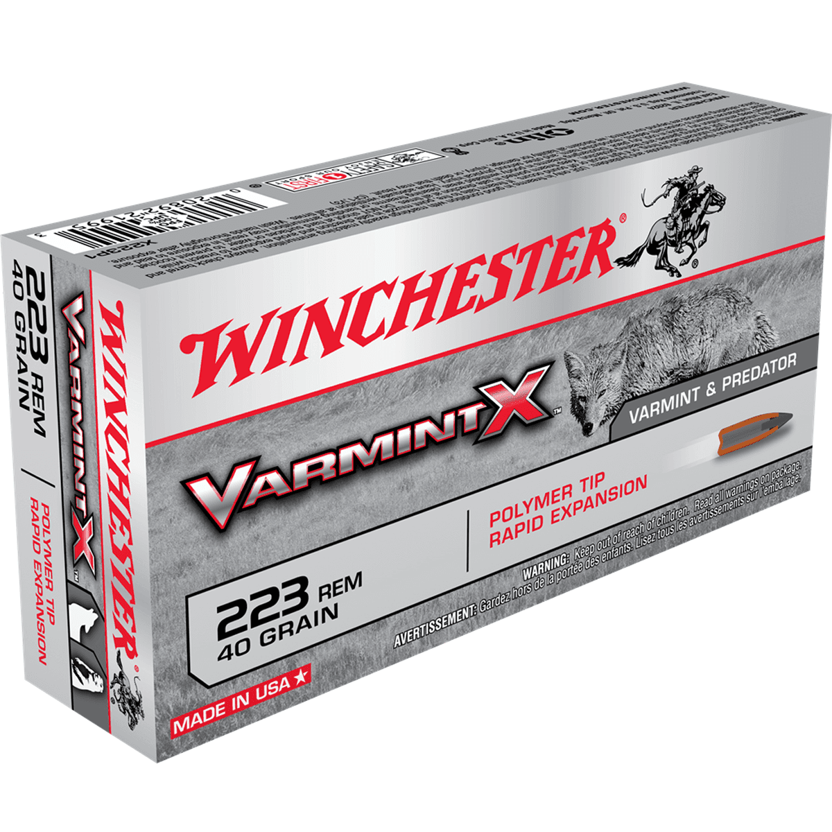 Winchester Varmint X 223 Rem 40 gr Polymer Tip Rapid Expansion Rifle Ammo Winchester Varmint X 223 Rem 40 gr Polymer Tip Rapid Expansion Rifle Ammo