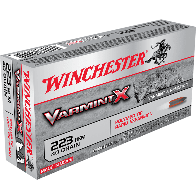 Winchester Varmint X 223 Rem 40 gr Polymer Tip Rapid Expansion Rifle Ammo Winchester Varmint X 223 Rem 40 gr Polymer Tip Rapid Expansion Rifle Ammo