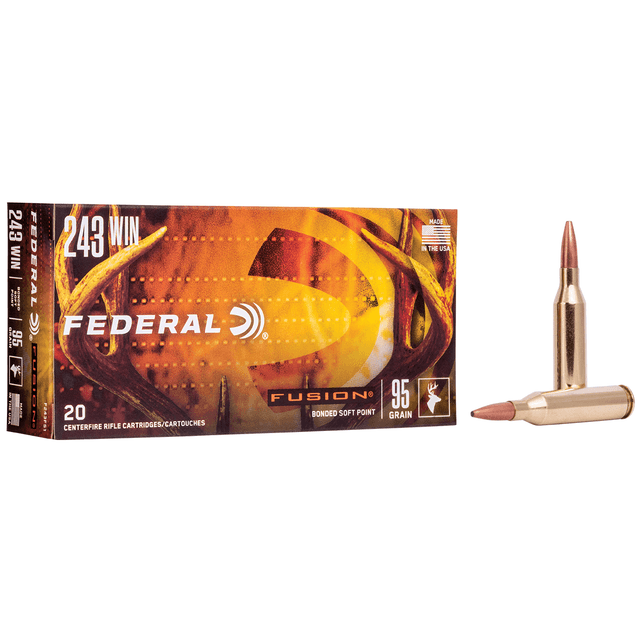 Federal F243FS1 Fusion 243 Win 95 gr Fusion Soft Point 20 Per Box Federal F243FS1 Fusion 243 Win 95 gr Fusion Soft Point 20 Per Box