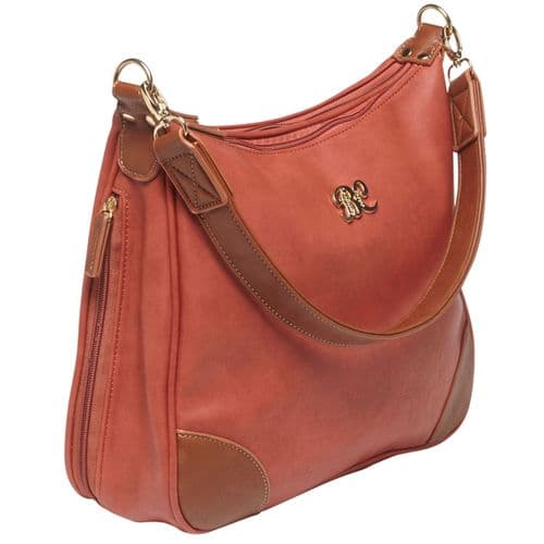 Bulldog BDP016 Hobo Style Purse Shoulder Universal Handgun Leather Red/Tan Bulldog BDP016 Hobo Style Purse Shoulder Universal Handgun Leather Red/Tan