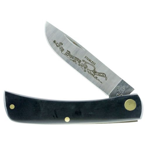 Case 00095 Sod Buster Jr. 2.80" Folding Skinner Plain Etched As-Ground Stainless Steel Blade Black Synthetic Handle Case 00095 Sod Buster Jr. 2.80" Folding Skinner Plain Etched As-Ground Stainless Steel Blade Black Synthetic Handle