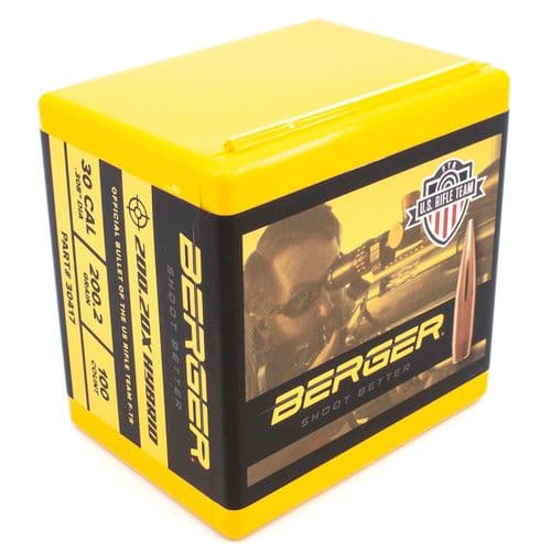 Berger Bullets 30417 Target 30 Caliber .308 Dia 200.2 GR Hybrid 100 Box Berger Bullets 30417 Target 30 Caliber .308 Dia 200.2 GR Hybrid 100 Box