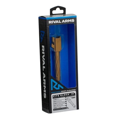 RIVAL ARMS RA20G201C Standard Barrel Compatible with Glock 19 Gen 3/4 416 Stainless Steel Bronze PVD RIVAL ARMS RA20G201C Standard Barrel Compatible with Glock 19 Gen 3/4 416 Stainless Steel Bronze PVD