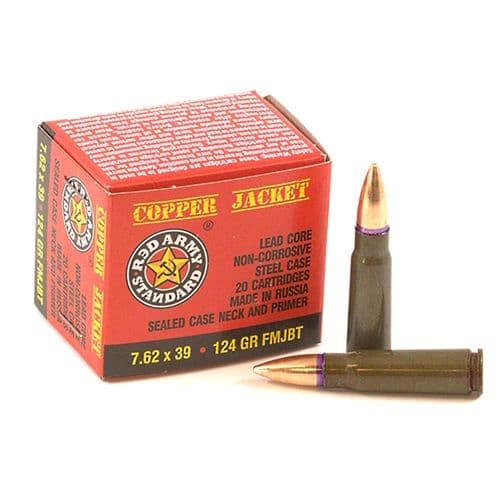 Red Army Standard Red Army Standard 7.62x39mm 124 gr Full Metal Jacket 20 Bx/ 50 Cs Red Army Standard Red Army Standard 7.62x39mm 124 gr Full Metal Jacket 20 Bx/ 50 Cs