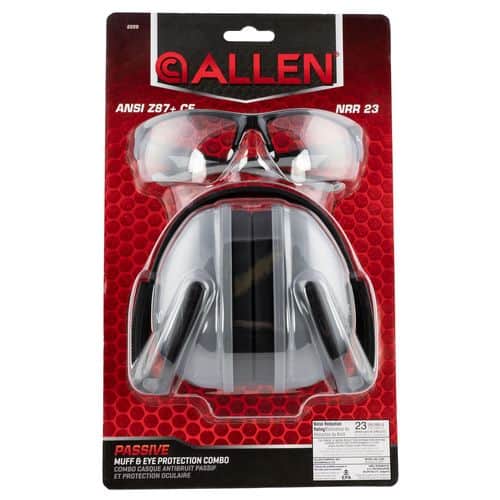 Allen 2229 Passive Muff & Eye Protection Combo 23 dB Gray Allen 2229 Passive Muff & Eye Protection Combo 23 dB Gray