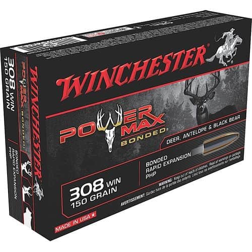 Winchester Ammo X3085BP Power Max Bonded 308 Win 150 gr Protected Hollow Point 20 Bx/ 10 Cs Winchester Ammo X3085BP Power Max Bonded 308 Win 150 gr Protected Hollow Point 20 Bx/ 10 Cs