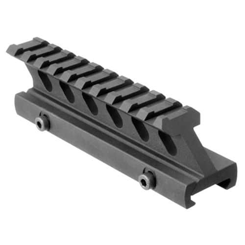Aim Sports MT012H Riser Mount Black Anodized High Profile 1-Piece 5" Long With1" Mount Height for AR-15 Aim Sports MT012H Riser Mount Black Anodized High Profile 1-Piece 5" Long With1" Mount Height for AR-15