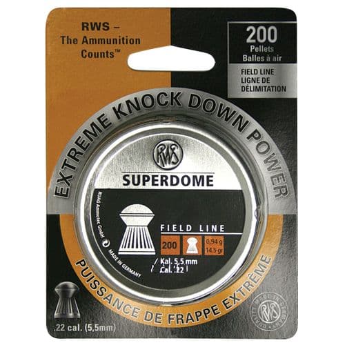 RWS/Umarex 2317407 Superdome .22 Pellet Lead Domed/Grooved Skirt 200 RWS/Umarex 2317407 Superdome .22 Pellet Lead Domed/Grooved Skirt 200