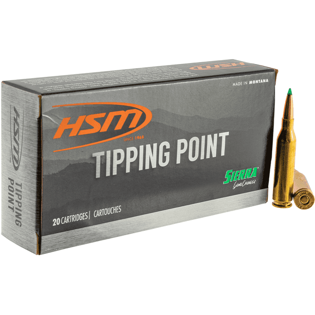 HSM 7MMMAG26N Tipping Point 7mm Rem Mag 165 gr Sierra GameChanger 20 Per Box HSM 7MMMAG26N Tipping Point 7mm Rem Mag 165 gr Sierra GameChanger 20 Per Box