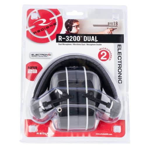 Radians R3200ECS Dual Mic Electronic Muffs 23 dB Black/Gray Radians R3200ECS Dual Mic Electronic Muffs 23 dB Black/Gray