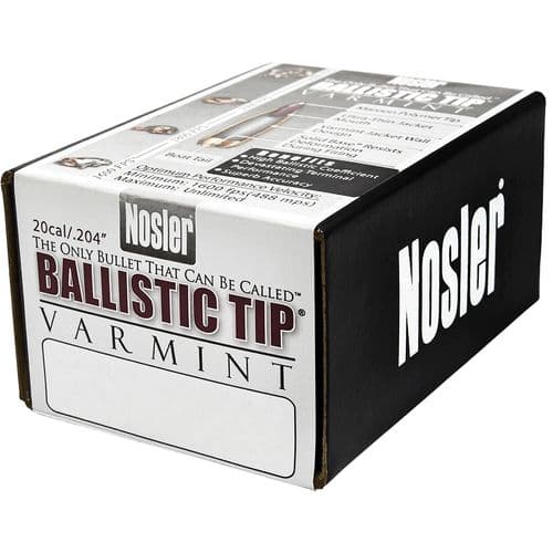 Nosler 52111 Ballistic Tip Varmint 204 Caliber .204 40 GR Spitzer Point 100 Box Nosler 52111 Ballistic Tip Varmint 204 Caliber .204 40 GR Spitzer Point 100 Box