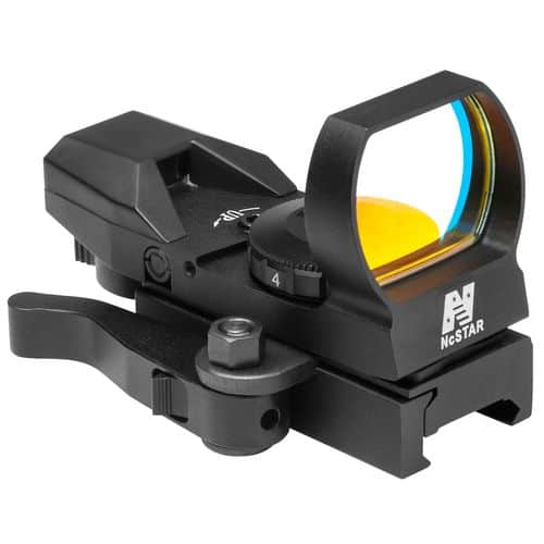 NCStar D4BGQ Reflex Optic 1x 24x34mm 3 MOA Illuminated 4 Pattern Green CR2032 Lithium Black Anodized NCStar D4BGQ Reflex Optic 1x 24x34mm 3 MOA Illuminated 4 Pattern Green CR2032 Lithium Black Anodized