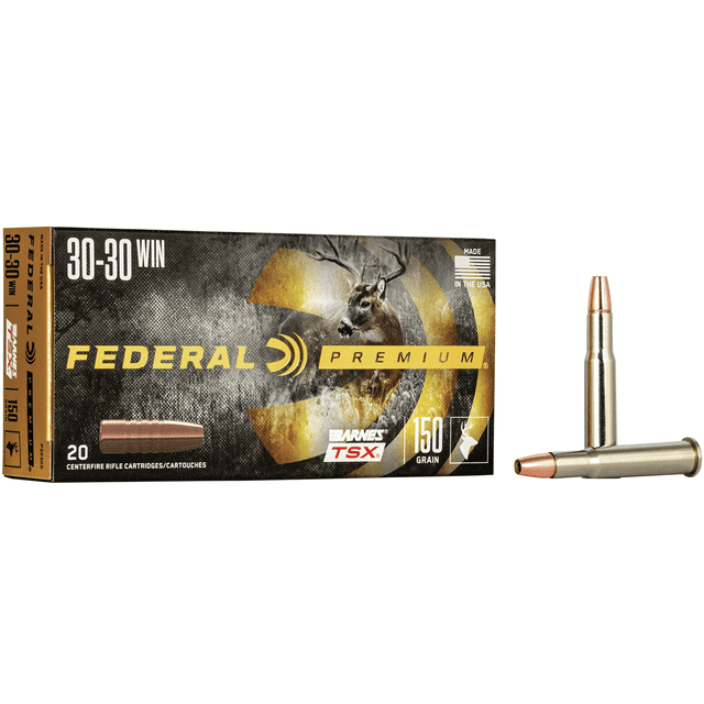 Federal P3030G Premium 30-30 Win 150 gr Barnes TSX Lead Free 20 Bx/ 10 Cs Federal P3030G Premium 30-30 Win 150 gr Barnes TSX Lead Free 20 Bx/ 10 Cs