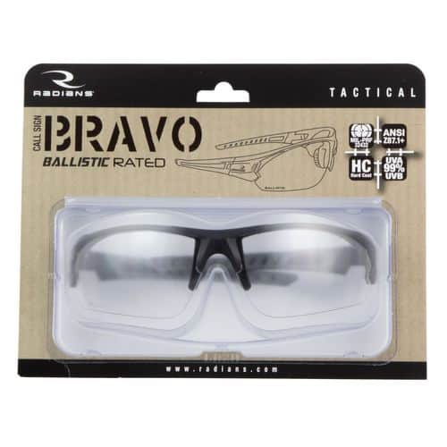 Radians CSB1021BX Bravo Glasses Eye Protection Black Half Frame Clear Polycarbonate Lens 1 Pair Radians CSB1021BX Bravo Glasses Eye Protection Black Half Frame Clear Polycarbonate Lens 1 Pair
