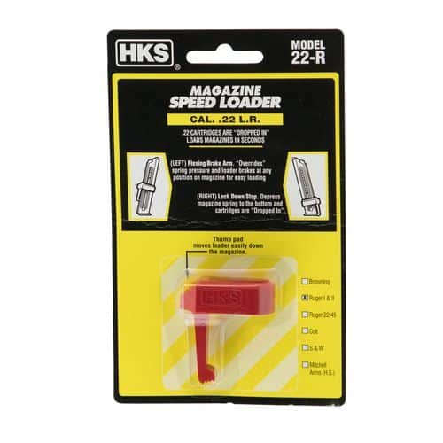 HKS 22R Speed Loader Ruger MK I, MK II 22 LR Red HKS 22R Speed Loader Ruger MK I, MK II 22 LR Red