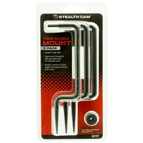 Stealth Cam STC-TS-3PK Tree Screw Mounts Black Stealth Cam STC-TS-3PK Tree Screw Mounts Black