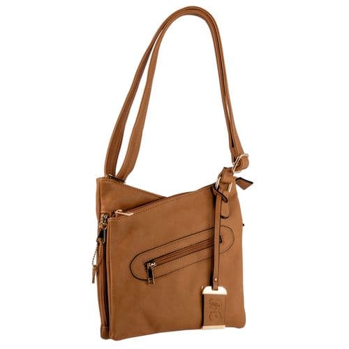 Bulldog BDP032 Cross Body Conceal Carry Purse Tan Leather 9.50" x 9.50" x 1.50" Includes Color Matched Holster Bulldog BDP032 Cross Body Conceal Carry Purse Tan Leather 9.50" x 9.50" x 1.50" Includes Color Matched Holster