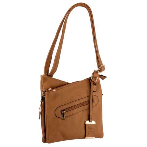 Bulldog BDP032 Cross Body Conceal Carry Purse Tan Leather 9.50" x 9.50" x 1.50" Includes Color Matched Holster Bulldog BDP032 Cross Body Conceal Carry Purse Tan Leather 9.50" x 9.50" x 1.50" Includes Color Matched Holster