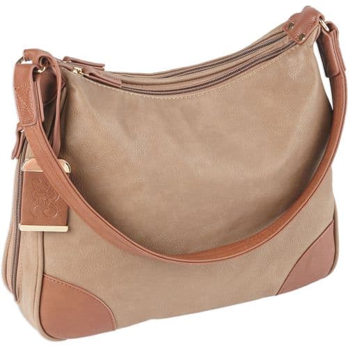 Bulldog BDP014 Hobo Taupe/Tan Leather 13" x 10.50" x 3.50" Bulldog BDP014 Hobo Taupe/Tan Leather 13" x 10.50" x 3.50"