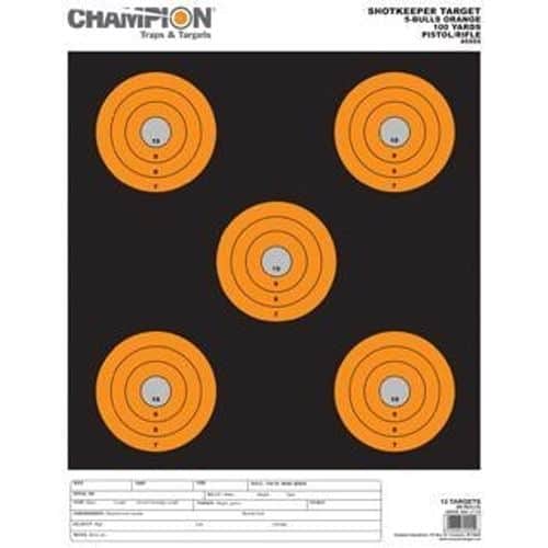Champion Shotkeeper 5 Bullseye Orange Large 12 Pack Champion Shotkeeper 5 Bullseye Orange Large 12 Pack