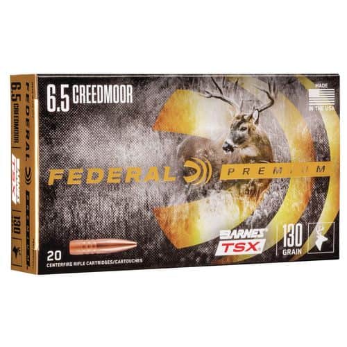 Federal P65CRDBTSX1 Premium 6.5 Creedmoor 130 gr Barnes Triple-Shock X 20 Bx/ 10 Cs Federal P65CRDBTSX1 Premium 6.5 Creedmoor 130 gr Barnes Triple-Shock X 20 Bx/ 10 Cs
