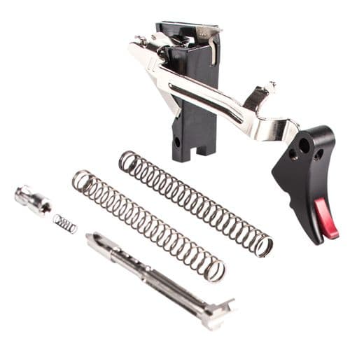 ZEV FULADJULT9BR Fulcrum Adjustable Trigger Ultimate Kit with Red Safety Compatible with Glock 7, 17C, 17L, 19, 19C, 26, 34 Gen 1-3 Curved ZEV FULADJULT9BR Fulcrum Adjustable Trigger Ultimate Kit with Red Safety Compatible with Glock 7, 17C, 17L, 19, 19C, 26, 34 Gen 1-3 Curved