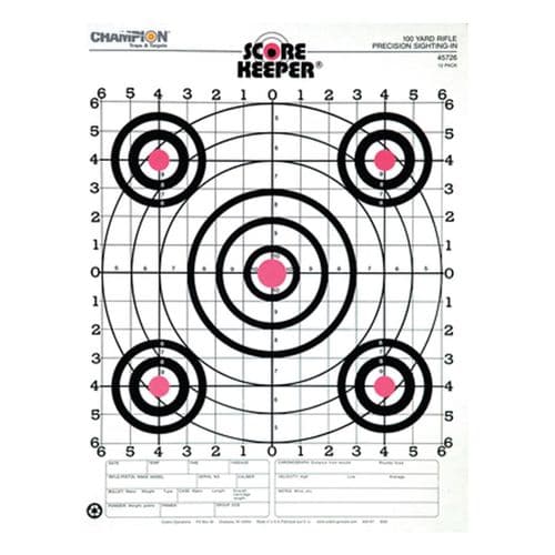 Champion 100 Yard Rifle Sightin Target 12 Pack Champion 100 Yard Rifle Sightin Target 12 Pack