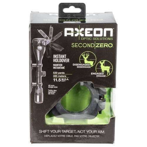 Axeon 2218614 Second Zero Bell Mount Adapter 40mm-44mm objective 530 yds Black Axeon 2218614 Second Zero Bell Mount Adapter 40mm-44mm objective 530 yds Black