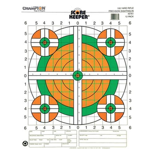 Champion 100 Yard Sight in Rifle Target Flourescent 12 Pack Champion 100 Yard Sight in Rifle Target Flourescent 12 Pack