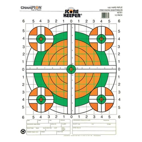 Champion 100 Yard Sight in Rifle Target Flourescent 12 Pack Champion 100 Yard Sight in Rifle Target Flourescent 12 Pack