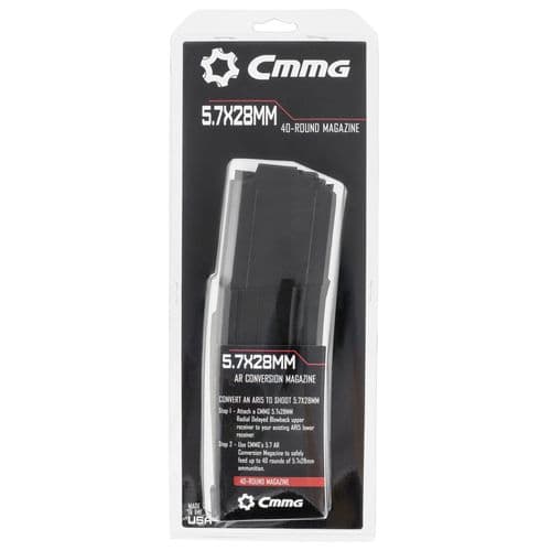 CMMG 54AFCA2 5.7 AR Conversion Mag 5.7x28mm AR-15 40rd Black Detachable CMMG 54AFCA2 5.7 AR Conversion Mag 5.7x28mm AR-15 40rd Black Detachable