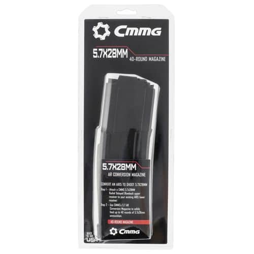 CMMG 54AFCA2 5.7 AR Conversion Mag 5.7x28mm AR-15 40rd Black Detachable CMMG 54AFCA2 5.7 AR Conversion Mag 5.7x28mm AR-15 40rd Black Detachable