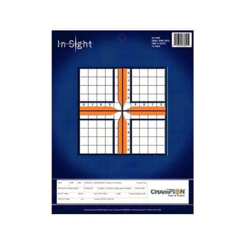 Champion 50 Yard Smallbore Rifle Target Insight 12 Pack Champion 50 Yard Smallbore Rifle Target Insight 12 Pack