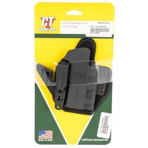 Comp-Tac C852GL069RBKN eV2 Max Black Kydex/Leather IWB Fits Glock 43 Right Hand Comp-Tac C852GL069RBKN eV2 Max Black Kydex/Leather IWB Fits Glock 43 Right Hand