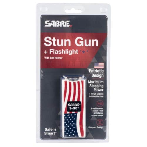 Sabre S1007USA USA Stun Gun With Flashlight Includes Holster Sabre S1007USA USA Stun Gun With Flashlight Includes Holster