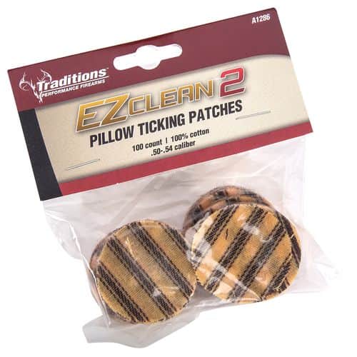 Traditions A1286 EZ Clean 2 Pillow Ticking Patches Cleaning Patches 45 - 54 Cal Traditions A1286 EZ Clean 2 Pillow Ticking Patches Cleaning Patches 45 - 54 Cal