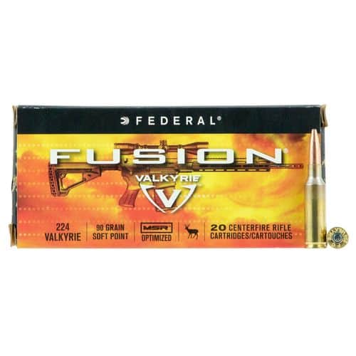 Federal F224VLKMSR1 Fusion MSR 224 Valkyrie 90 gr Fusion Soft Point 20 Bx/ 10 Cs Federal F224VLKMSR1 Fusion MSR 224 Valkyrie 90 gr Fusion Soft Point 20 Bx/ 10 Cs