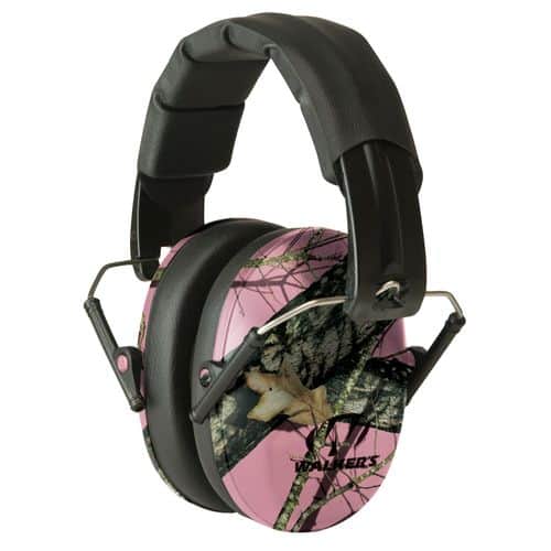 Walkers GWPFPM1PKMO Pro Low Profile Folding Earmuff 22 dB Pink Mossy Oak Walkers GWPFPM1PKMO Pro Low Profile Folding Earmuff 22 dB Pink Mossy Oak