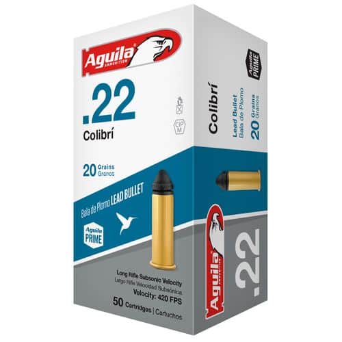 Aguila 1B222337 Special Colibri 22 LR 20 gr Colibri Lead 50 Bx/ 100 Cs Aguila 1B222337 Special Colibri 22 LR 20 gr Colibri Lead 50 Bx/ 100 Cs